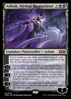 1x Ashiok, Wicked Manipulator - Foil NM-Mint, English Wilds of Eldraine MTG Magi - Image 1