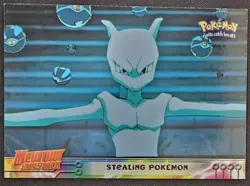 Stealing Pokemon #27 Mewtwo Strikes Back Topps Movie Edition Pokemon 1999 LP - Image 1