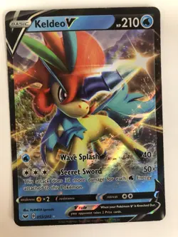 Pokemon Keldeo V SWSH01: Sword & Shield Base Set 2020 NM Foil 053/202 Box 4 - Image 1