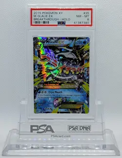 POKEMON BREAKTHROUGH M/MEGA GLALIE EX #35 ULTRA RARE HOLO FOIL PSA 8 NM-MT #* - Image 1