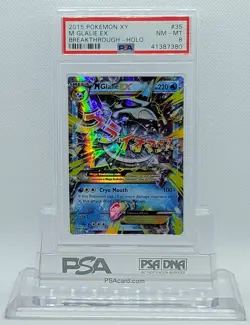 POKEMON BREAKTHROUGH M/MEGA GLALIE EX #35 ULTRA RARE HOLO FOIL PSA 8 NM-MT #* - Image 2