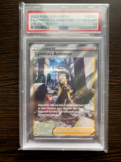 2023 POKEMON SWORD & SHIELD CROWN ZENITH CYNTHIA'S AMBITION GG60 PSA 10 - Image 1