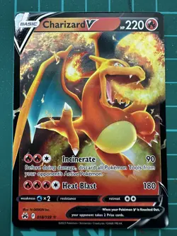 Pokemon TCG Charizard V Crown Zenith 018/159 Holo Ultra Rare - Image 1