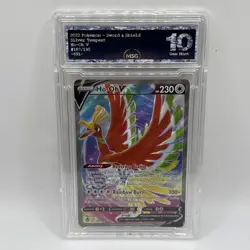 Ho Oh V 187/195 - Silver Tempest Full Art Graded 10 - Pokemon TCG Collectible - Image 1