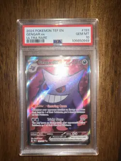 Pokemon Gengar EX TCG Full Art Holo Card 193/162 Temporal Forces Ultra Rare - Image 1