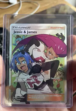 Jessie and James FULL ART Trainer 68/68 Pokemon S&M Hidden Fates NM Holo 2019 - Image 5
