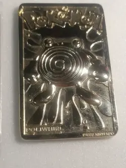 23K Gold Plated Poliwhirl 1999 Burger King Pokemon Trading Card - Image 2