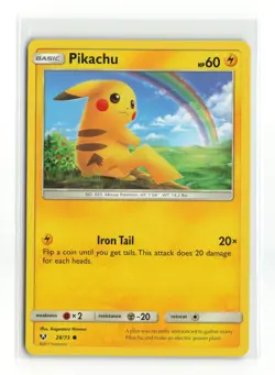 PIKACHU 28/73 SHINING LEGENDS NON HOLO POKEMON TCG NM - Image 1
