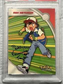 Pokemon Ash Ketchum Signed Veronica Taylor 2000 Topps TV PSA 10 Authentic - Image 3