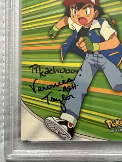 Pokemon Ash Ketchum Signed Veronica Taylor 2000 Topps TV PSA 10 Authentic - Image 4