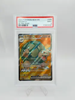 Pokemon TCG Golem EX #189 Ultra Rare PSA 9 2023 Pokemon Mew EN-151 - Image 1