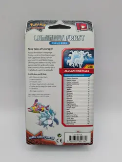 Pokemon Luminous Frost Theme Deck Alolan Ninetales Sun & Moon Burning Shadows - Image 2
