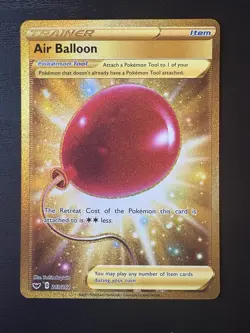 Pokemon TCG Air Balloon 213/202 Gold Secret Rare Sword & Shield Base Set NM - Image 1