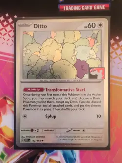 Pokemon Prize Pack Series 6 Ditto 132/165, MEW 151, Holo Play Stamped - Image 1