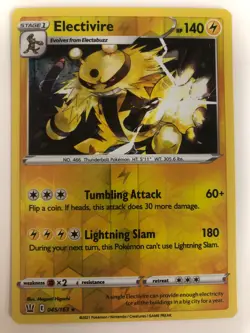 Pokemon Electivire SWSH05 Battle Styles NM 2021 Foil 045/163 Box 3 - Image 1