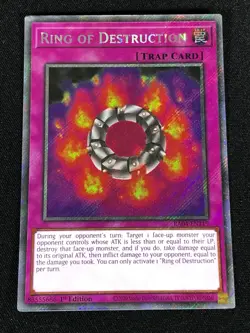 Yugioh Ring of Destruction RA04-EN119 1st Platinum Secret (NM) - Image 1