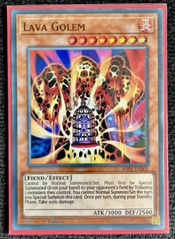 Lava Golem Super Rare 1st Edition Mint Condition Yu-Gi-Oh! Card [RA01-EN001] - Image 1