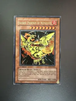 Sacred Phoenix Of Nephthys FET-005 Ultra Rare 1st Edition LP Yugioh - Image 1
