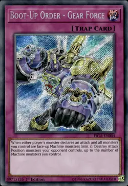 Boot-Up Order - Gear Force - Secret Rare 1st Edition FIGA-EN004 - LP - YuGiOh - Image 1