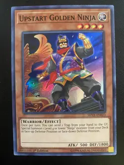 YUGIOH! UPSTART GOLDEN NINJA SUPER RARE 1ST EDITION SHVA-EN023 - Image 1