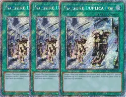 3x Yu-Gi-Oh! Machine Duplication RA03-EN145 Platinum Secret Playset - Image 1