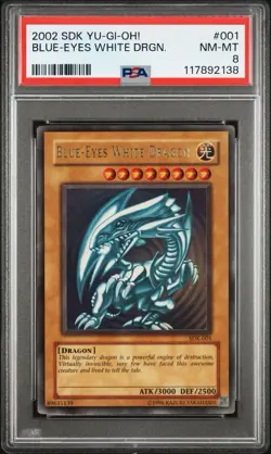 2002 Yu-Gi-Oh! Blue-Eyes White Dragon Starter Deck: Kaiba SDK Unlim Ultra PSA 8 - Image 1