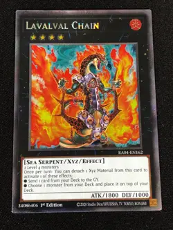 Yugioh Lavalval Chain RA04-EN162 1st Platinum Secret (NM) - Image 1