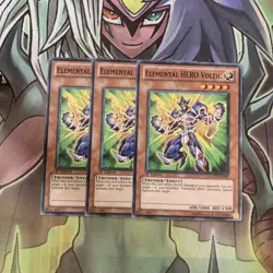 LCGX-EN039 x3 Elemental HERO Voltic Common Excellent Condition Yugioh - Image 1