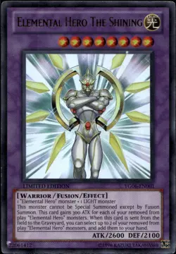 Elemental Hero The Shining Ltd Ed Ultra YG06-EN001 Yu-Gi-Oh! - Image 1