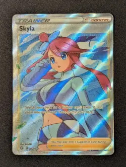 Pokemon Card TCG - Skyla 072/072 Ultra Rare Full Art Trainer Shining Fates NM - Image 1