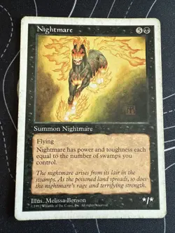 Magic the Gathering ~ MTG ~ 1x Nightmare ~ MP ~ REVISED - Image 1