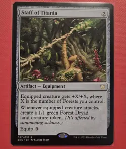 MTG | Staff of Titania - Commander: The Brothers' War (BRC) | NM - Image 1