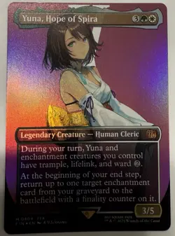Yuna, Hope of Spira (Borderless) Final Fantasy Foil (404) MTG - Image 1