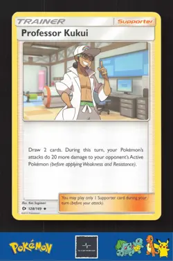 2017 Pokemon SM Sun & Moon Base Set 128/149 Professor Kukui - Image 1