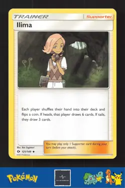 2017 Pokemon SM Sun & Moon Base Set 121/149 Ilima - Image 1