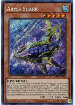 "ABYSS SHARK" Quarter Century Secret Rare YuGiOh! NEW 1st Edition NEW! - Image 1
