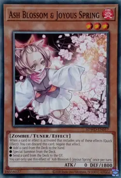 SDWD-EN017 ASH BLOSSOM & JOYOUS SPRING COMMON UNLIMITED EDITION YuGiOh CARD - Image 1