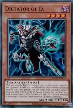 SDWD-EN015 DICTATOR OF D. COMMON UNLIMITED EDITION YuGiOh CARD - Image 1