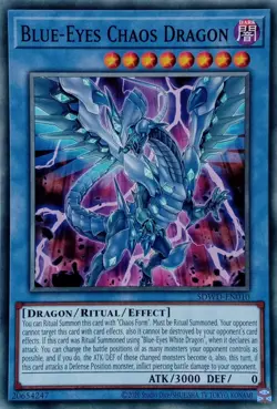 SDWD-EN010 BLUE-EYES CHAOS DRAGON COMMON UNLIMITED EDITION YuGiOh CARD - Image 1