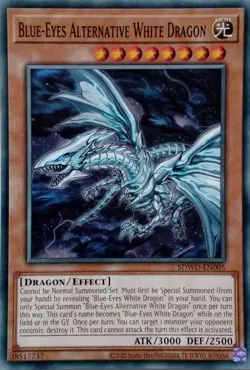 SDWD-EN005 BLUE-EYES ALTERNATIVE WHITE DRAGON COMMON UNLIMITED ED YuGiOh CARD - Image 1