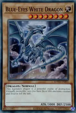 SDWD-EN003 BLUE-EYES WHITE DRAGON COMMON UNLIMITED EDITION YuGiOh CARD - Image 1