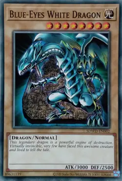 SDWD-EN002 BLUE-EYES WHITE DRAGON COMMON UNLIMITED EDITION YuGiOh CARD - Image 1