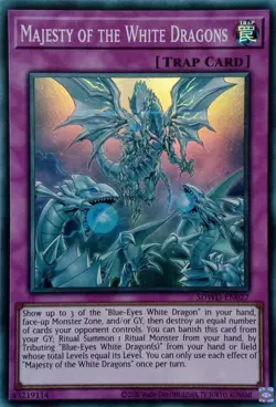 SDWD-EN027 MAJESTY OF THE WHITE DRAGONS SUPER RARE UNLIMITED EDITION YuGiOh CARD - Image 1