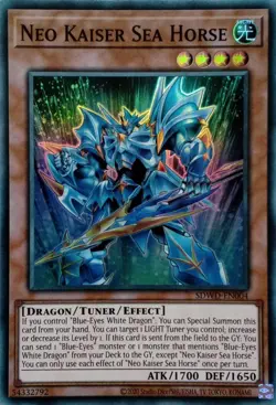 SDWD-EN004 NEO KAISER SEA HORSE SUPER RARE UNLIMITED EDITION YuGiOh CARD - Image 1