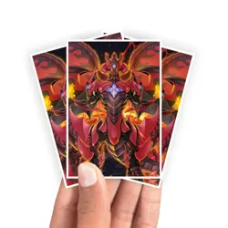 Red Supernova Dragon Card Sleeves - Yugioh | MTG | Pokemon - Image 2