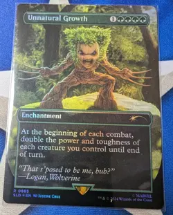 Unnatural Growth Groot MTG Marvel Secret Lair NM Foil Unplayed SLD Wolverine - Image 1