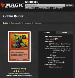 2001 MTG Magic the Gathering 7th Seventh Foil Japanese #192 Goblin Raider Japan - Image 3