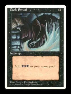 MTG Dark Ritual LP Light Play Fourth Edition [970] - Image 1