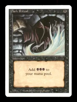 MTG Dark Ritual LP Light Play Revised Edition [912] - Image 1