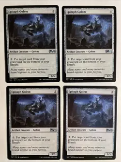 4x Mtg Core Set 2021 M21 Epitaph Golem NM/M Magic The Gathering - Image 1